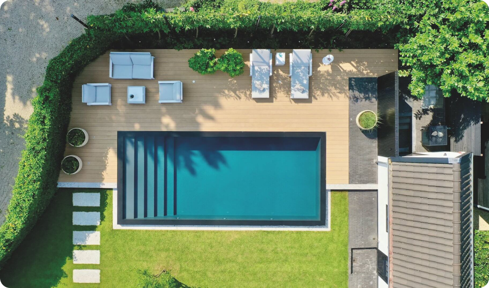 Pooltime Exklusiv 10/20mm Skimmer Päältäasennettava PP-allas 4 x 8 x 1,5 m