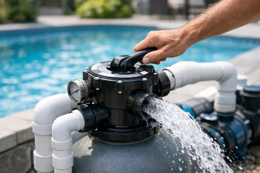 Rengöra poolfilter med backspolning - så gör du