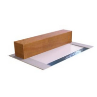 Rektangulär trälist AquaTop Ovanmark 5m bredd, 60x14mm, ljusbrun yta