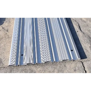 Extra skenor för pooltak Kit Icon med silver korrugerad metall och fiskbensmönster