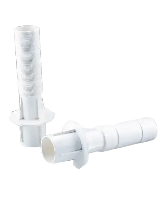 Valkoiset sisäkierteiset muoviliittimet Thermopooliin ja altaan PVC-putkistoon