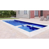 Leisurepools Limitless rektangulär pool för begränsat utrymme, blå vatten