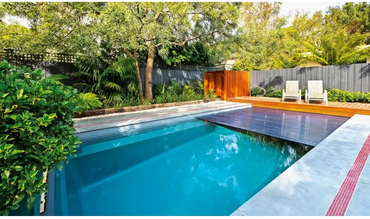 Leisurepools Reflection -allas – suorakulmainen muoto, sininen vesi, Cover Box™