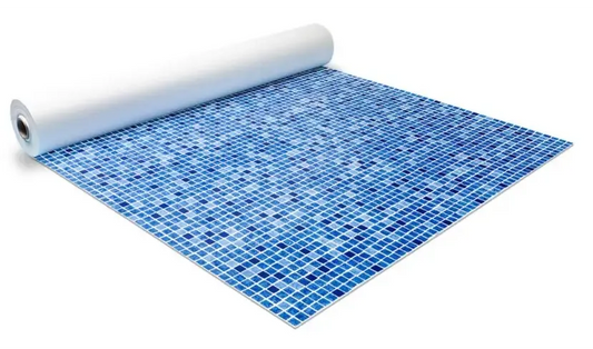 Pyöreä kuvioitu sininen mosaiikki rullalla allasrakentamiseen, 75 mm