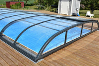 Pooloverdækning NIVO KIT 650B 3×6 (klart glas, sidedør)