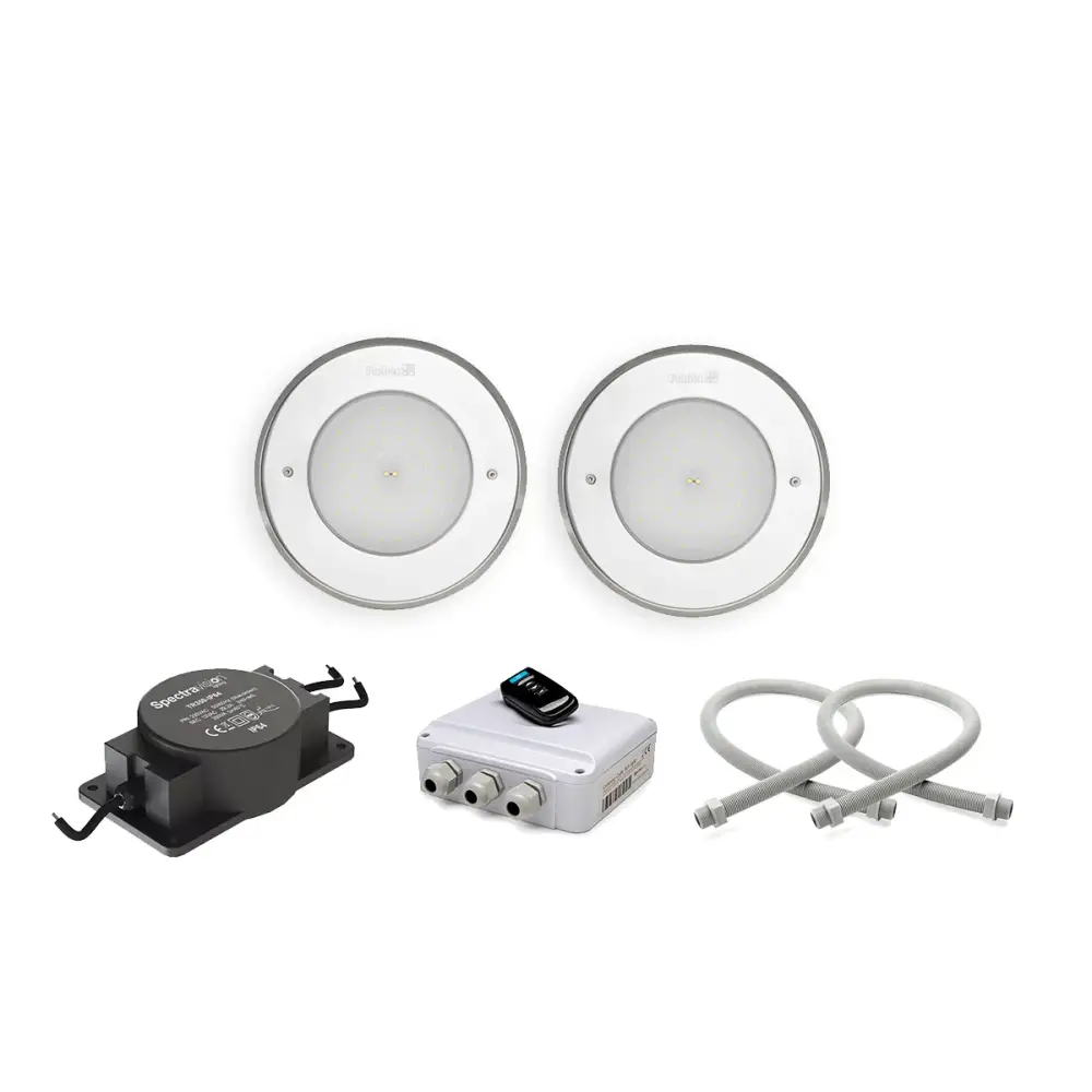 Pahlen belysningspaket premium med två runda vita infällda lampor