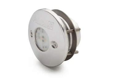 Ruostumattomasta teräksestä valmistettu Pahlén Spotlight Marine LED-valoilla