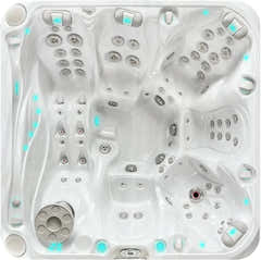 PassionSpa Admire -poreallas – valkoinen pinta, Signature Collection, sininen LED-valaistus