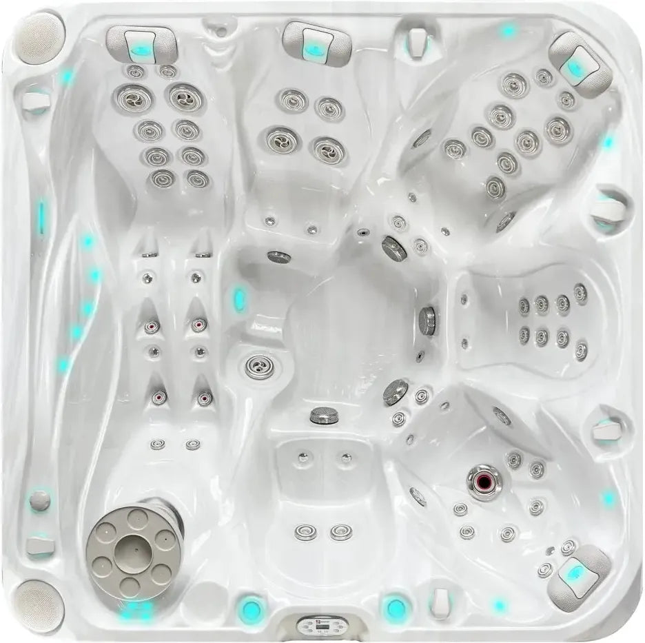 PassionSpa Admire -poreallas – valkoinen pinta, Signature Collection, sininen LED-valaistus