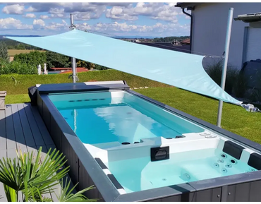 PassionSpa Balance -swimspa-allas – Sport Collection, vaaleansininen kangasmarkiisi
