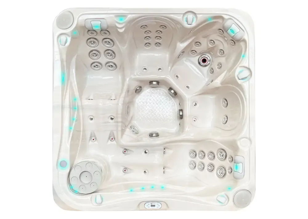 PassionSpa Delight Spabad i signaturkollektion med blå LED-belysning