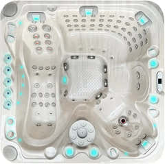 PassionSpa Felicity Mighty Wave -poreallas – valkoinen pinta, valkoinen sisäpinta, LED-valaistus, hierontasuuttimet