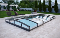 Pooltak Infinity med starka profiler och modern glasdesign