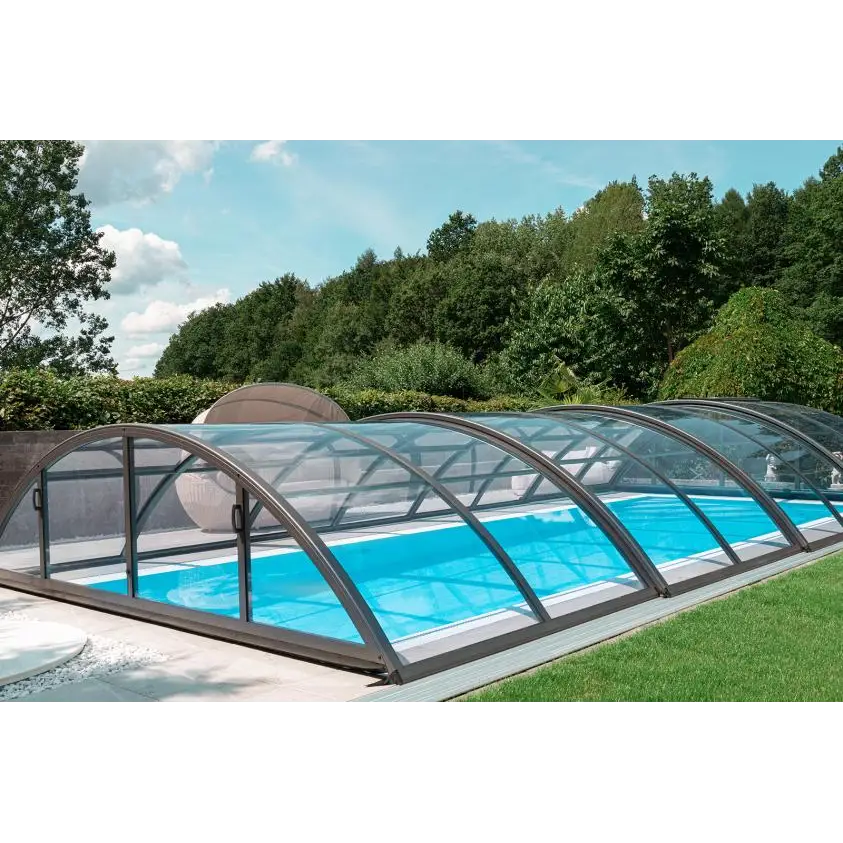  Pooltak Klasik med extra starka profiler i glas och metall