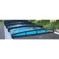 Pooltak Special 4x10 med antracit ram och klarplastpaneler