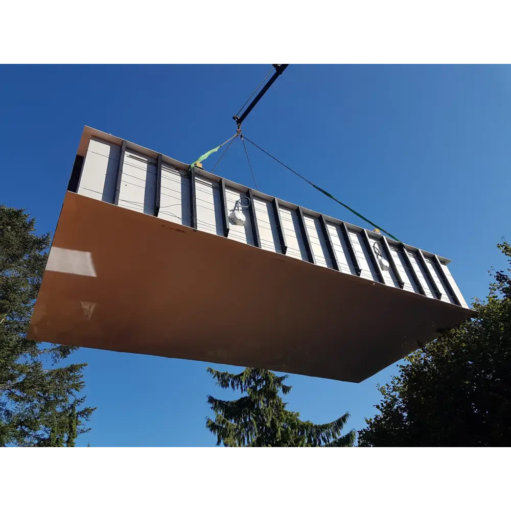 Rostfärgad rektangulär panel för Pooltime Exklusiv 12mm pool med slats och fixturer