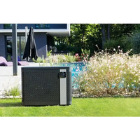 Svart texturerad Zodiac Z250iQ MD4 poolvärmepump 9.5kW med silver panel