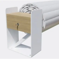 Vit top one ovanmark bracket med vit metall och trä med nyckelhål