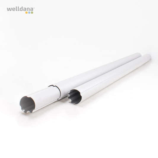 Welldana teleskoprör till upprullningsstativ med hjul