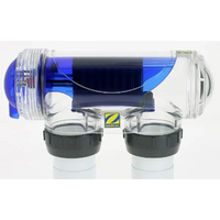 Exo IQ Low klar plastfilter med blå komponent för låg salthalt