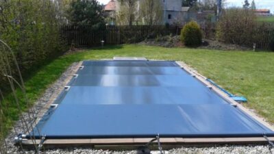 Rolltop pooltäckning för 3x6 POOL inkl handenhet